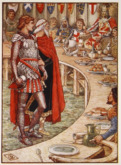 Sir Galahad is brought to the Court of King Arthur, from 